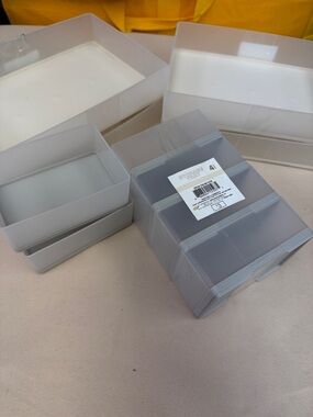 Translucent Plastic Storage Trays - Set of 6 small and 4 medium all are new